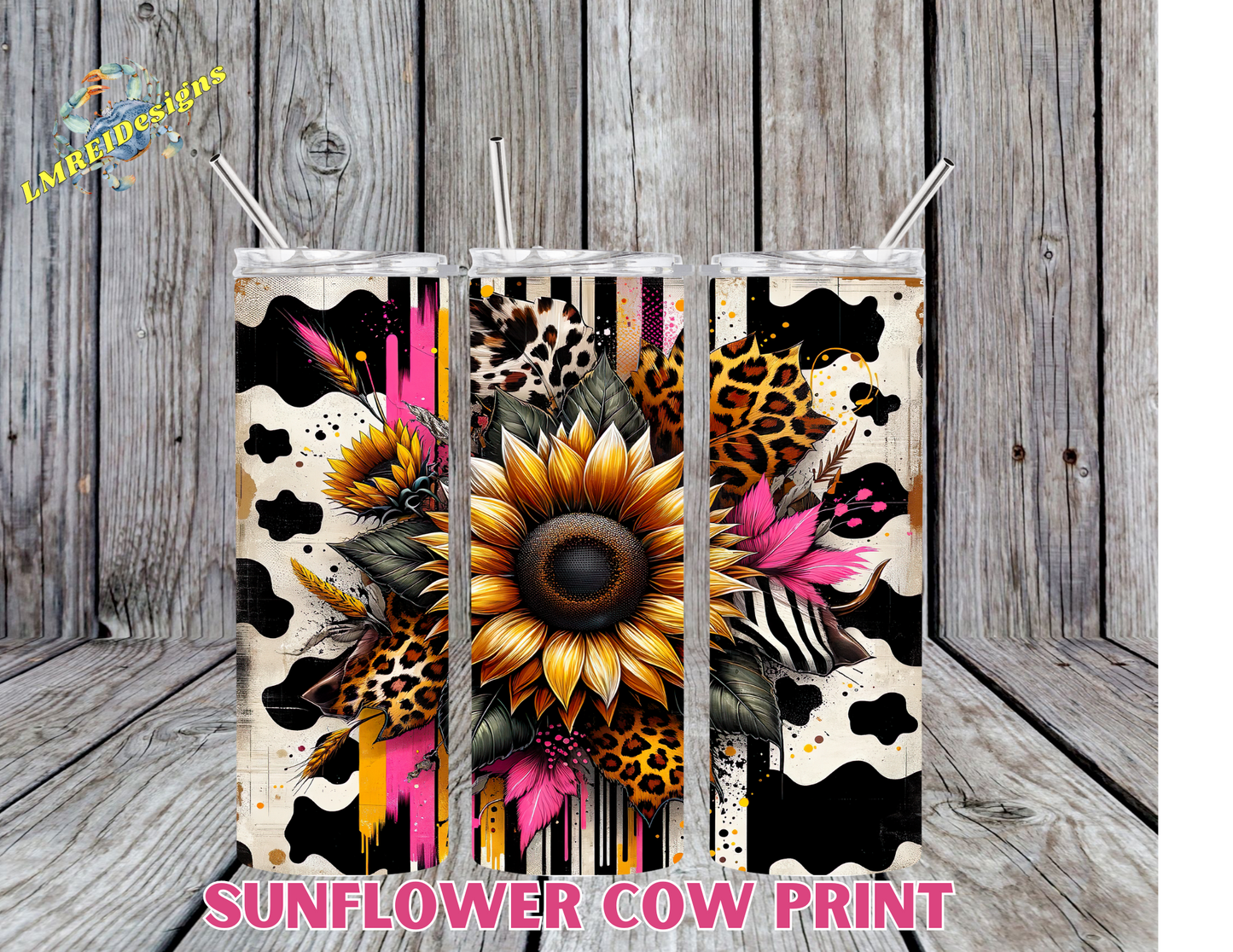 Sunflower Cow Print