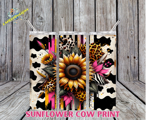 Sunflower Cow Print