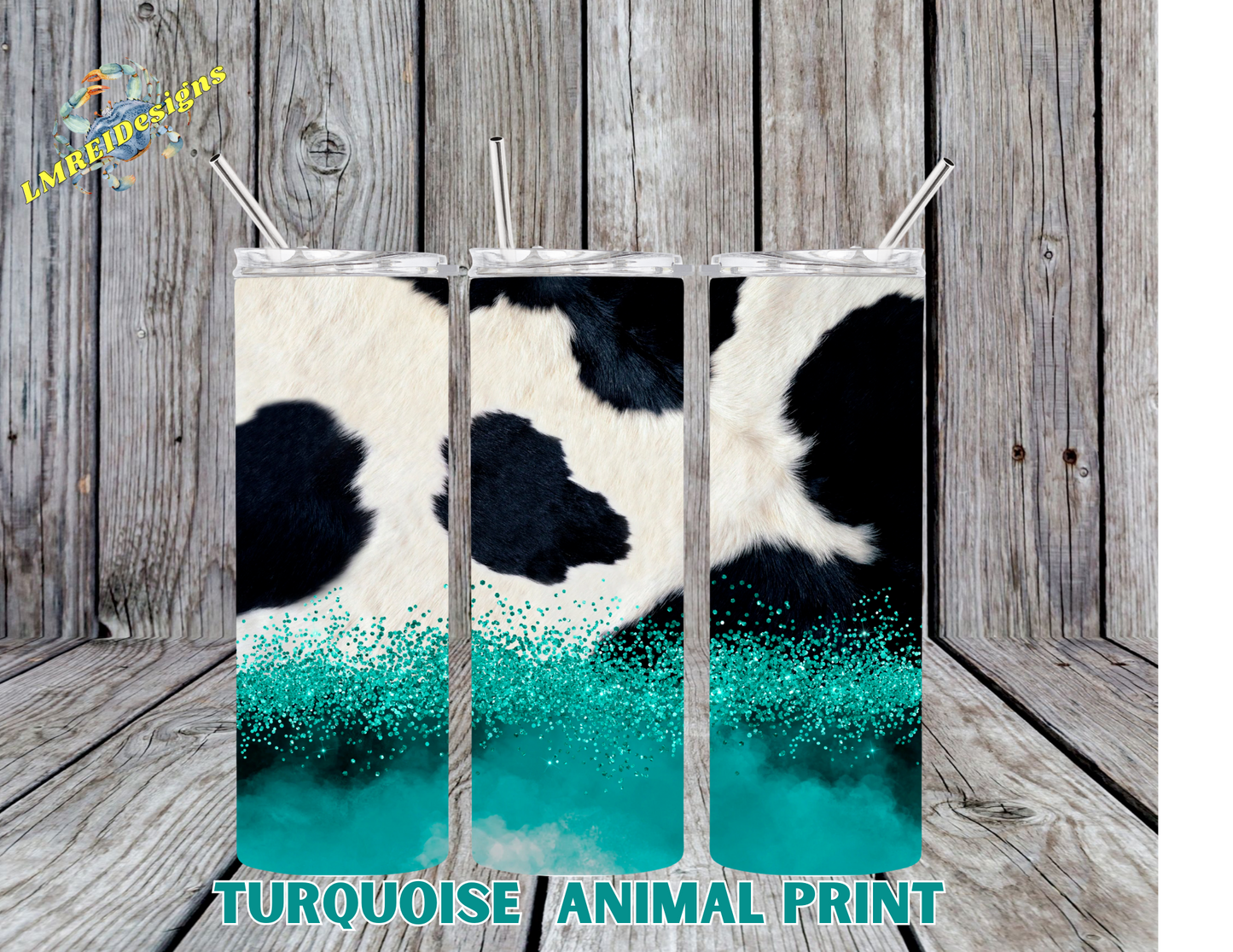 Turquoise Animal Print